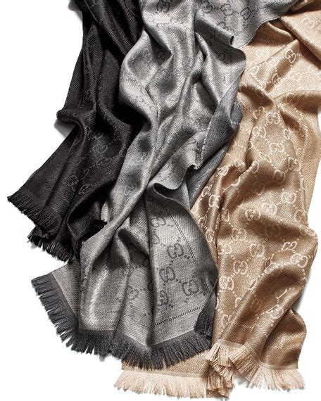 gucci silver scarf|gucci scarf outlet.